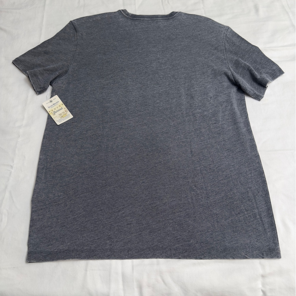 New Lucky Brand Charcoal Burnout Tee size M - Picture 3 of 8